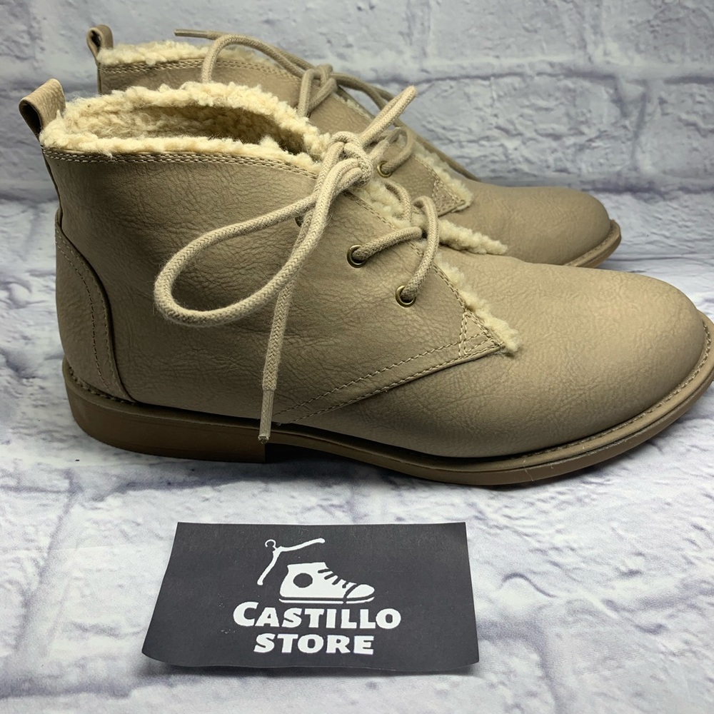 New Sonoma ankle Suede Boots snow 7.5